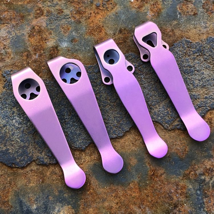 Pink Anodized Clips
